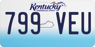 KY license plate 799VEU