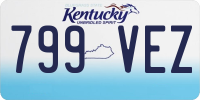 KY license plate 799VEZ