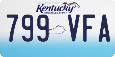 KY license plate 799VFA