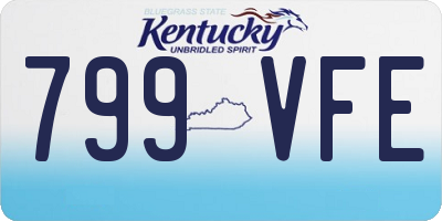 KY license plate 799VFE