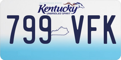 KY license plate 799VFK