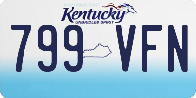 KY license plate 799VFN
