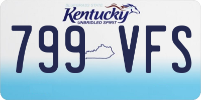 KY license plate 799VFS