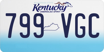 KY license plate 799VGC