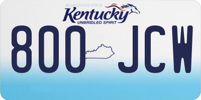 KY license plate 800JCW