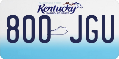 KY license plate 800JGU