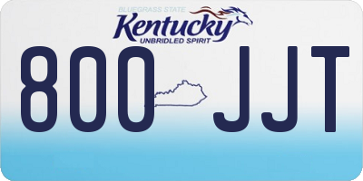 KY license plate 800JJT