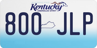 KY license plate 800JLP