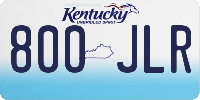 KY license plate 800JLR