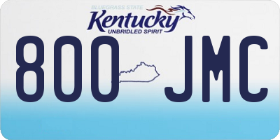 KY license plate 800JMC