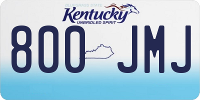 KY license plate 800JMJ