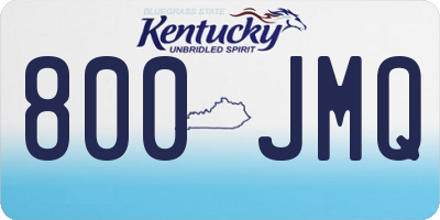 KY license plate 800JMQ