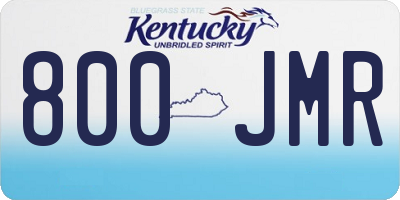 KY license plate 800JMR