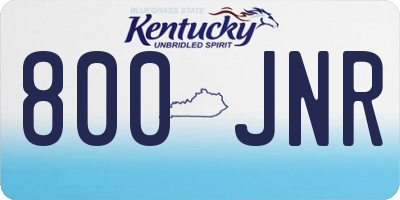 KY license plate 800JNR