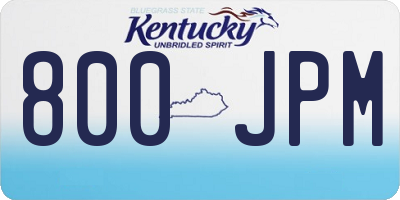KY license plate 800JPM