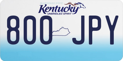 KY license plate 800JPY