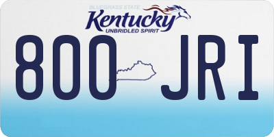 KY license plate 800JRI