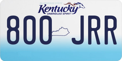 KY license plate 800JRR