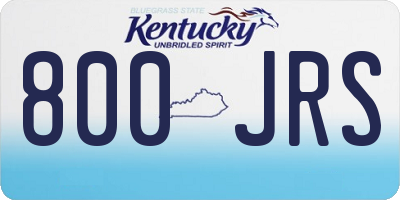 KY license plate 800JRS
