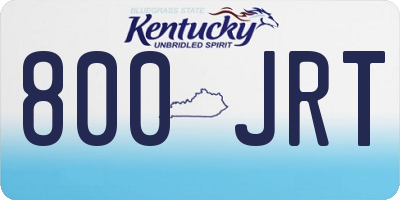 KY license plate 800JRT