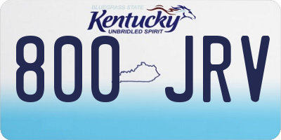 KY license plate 800JRV