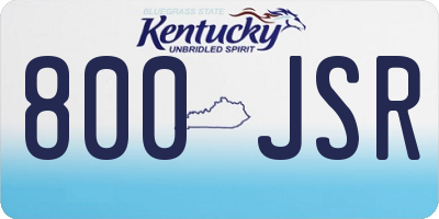 KY license plate 800JSR