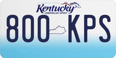 KY license plate 800KPS