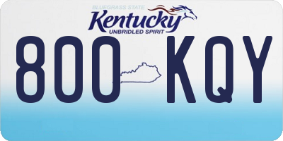 KY license plate 800KQY