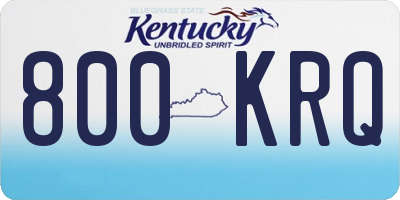 KY license plate 800KRQ