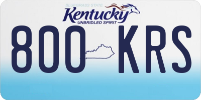 KY license plate 800KRS