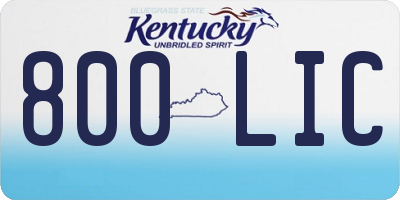 KY license plate 800LIC