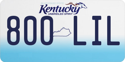 KY license plate 800LIL