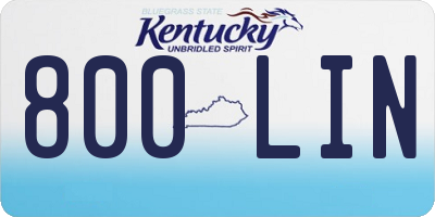 KY license plate 800LIN
