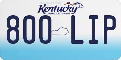KY license plate 800LIP