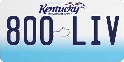 KY license plate 800LIV