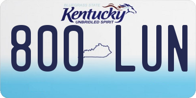 KY license plate 800LUN