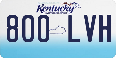 KY license plate 800LVH