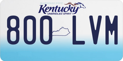 KY license plate 800LVM