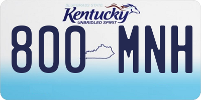 KY license plate 800MNH
