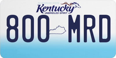 KY license plate 800MRD