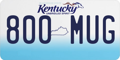 KY license plate 800MUG