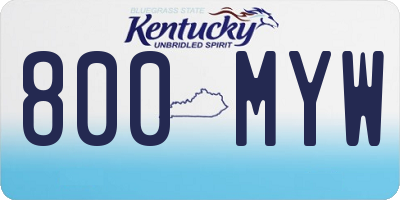 KY license plate 800MYW
