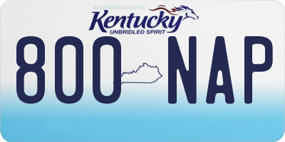 KY license plate 800NAP