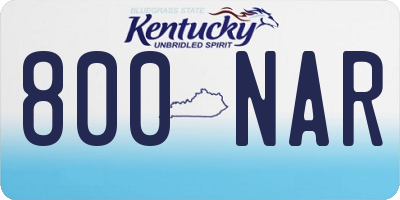 KY license plate 800NAR