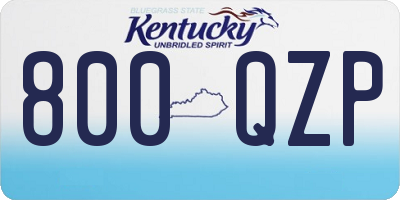 KY license plate 800QZP