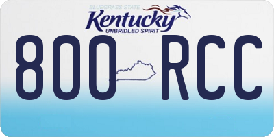 KY license plate 800RCC
