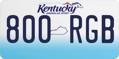 KY license plate 800RGB