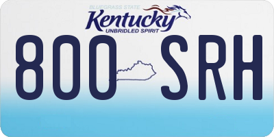 KY license plate 800SRH
