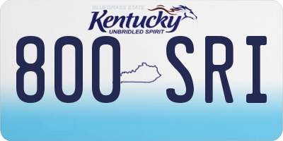 KY license plate 800SRI