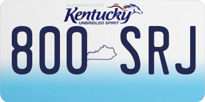 KY license plate 800SRJ